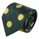 Dark Green Tennis Ball Herringbone Tie