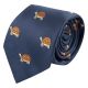 Navy Blue Tortoise Herringbone Tie