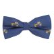Navy Blue Herringbone Tractor Bow Tie