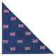 Navy Blue Union Jack Herringbone Pocket Square