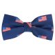Navy Blue USA Flag Herringbone Bow Tie