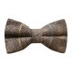 Walnut Brown Herringbone Check Bow Tie