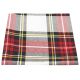 Traditional White & Red Tartan Pocket Square