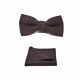 Heritage Check Wine Bow Tie & Pocket Square Set