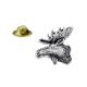 Moose Head Pewter Lapel Pin