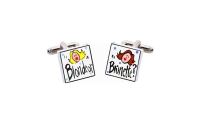 Blonde or Brunette Cufflinks by Sonia Spencer