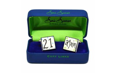 21 Again Cufflinks by Sonia Spencer