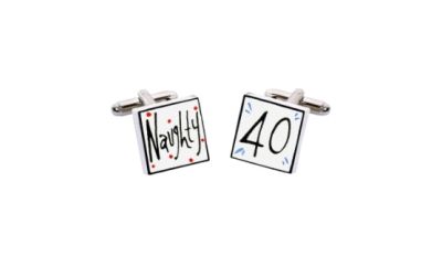 Naughty 40 Cufflinks by Sonia Spencer