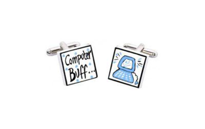 Computer Buff Cufflinks by Sonia Spencer