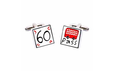 60 Bus Pass Cufflinks by Sonia Spencer