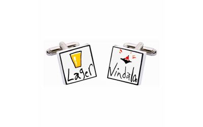 Lager/Vindaloo Cufflinks by Sonia Spencer