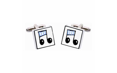 Blue Musical Notes Cufflinks by Sonia Spencer