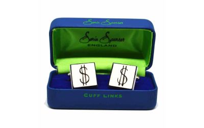 Dollar Sign Cufflinks by Sonia Spencer