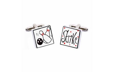 Bowling Strike Cufflinks by Sonia Spencer