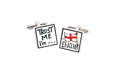 Trust Me, I'm English Cufflinks by Sonia Spencer
