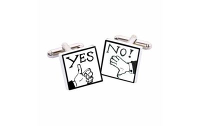 Yes/No Cufflinks by Sonia Spencer