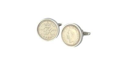 1949 Sixpence Cufflinks