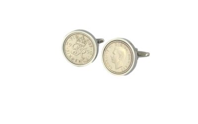 1950 Sixpence Cufflinks