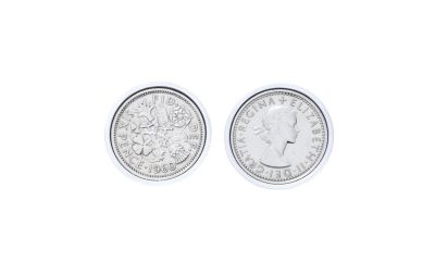 1960 Sixpence Cufflinks
