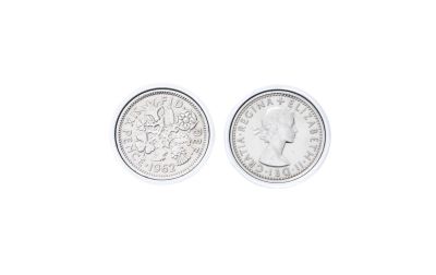 1962 Sixpence Cufflinks