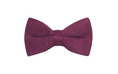 Plum Purple Suede Bow Tie