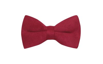 Chilli Red Suede Bow Tie