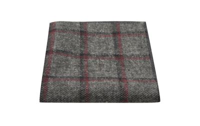 Heritage Pebble Grey Check Pocket Square