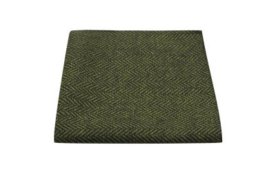 Pickle Green & Black Herringbone Pocket Square