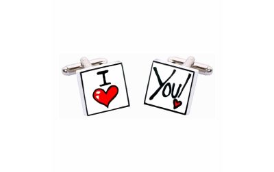 I Love You Cufflinks by Sonia Spencer