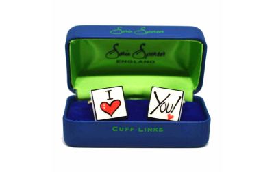 I Love You Cufflinks by Sonia Spencer