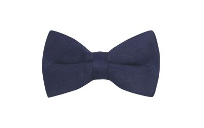 Navy Blue Suede Bow Tie