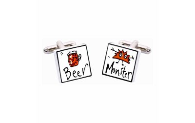 Beer Monster Cufflinks by Sonia Spencer