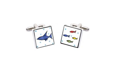 Big Fish, Little Fish Cufflinks by Sonia Spencer