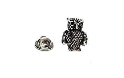Owl Pewter Lapel Pin