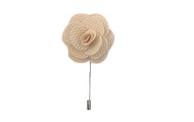 Beige Flower/Rose Lapel Pin