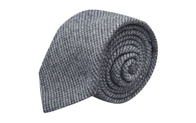 Grey / Blue Micro Dogtooth Tie