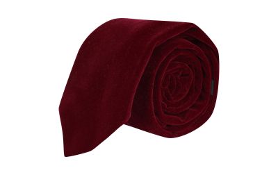 Bordeaux Red Velvet Tie