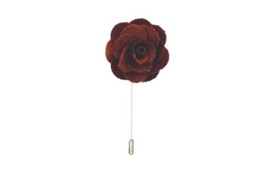 Bronze Velvet Flower/Rose Lapel Pin