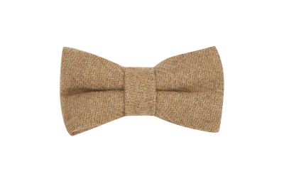 Coffee Brown Woven Wool Bow Tie