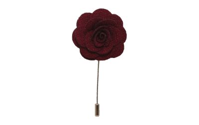 Burgundy Flower/Rose Lapel Pin