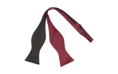 Burgundy Velvet Self-Tie Bow Tie