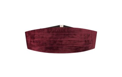 Burgundy Velvet Cummerbund