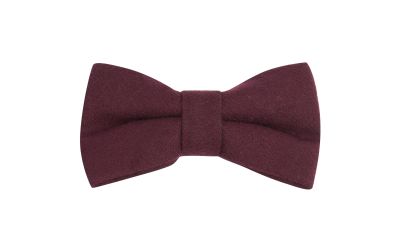 Burgundy Wool Bow Tie