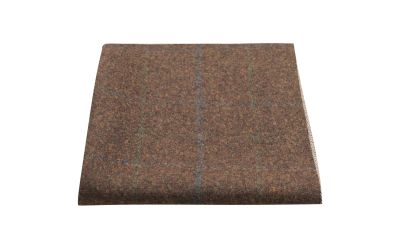 Heritage Check Cedar Brown Pocket Square