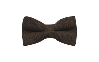 Highland Weave Cocoa Brown Bow Tie