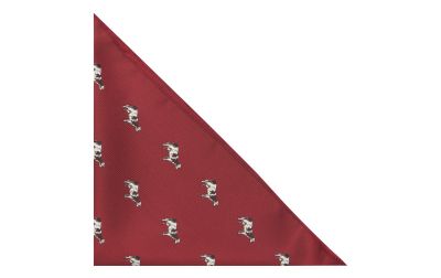 Burgundy Red Cow Embroidered Pocket Square