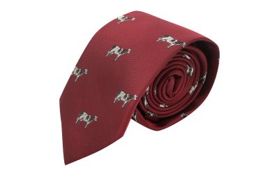 Burgundy Red Cow Embroidered Tie