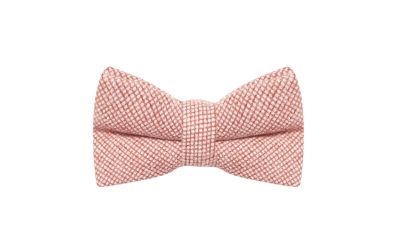 Dark Coral Waffle Bow Tie
