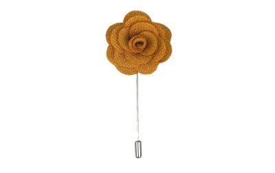 Dark Gold Flower/Rose Lapel Pin