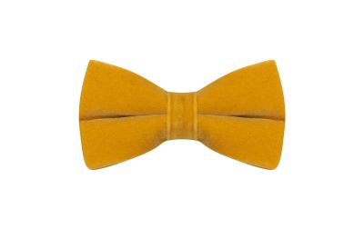 Dark Gold Velvet Bow Tie
